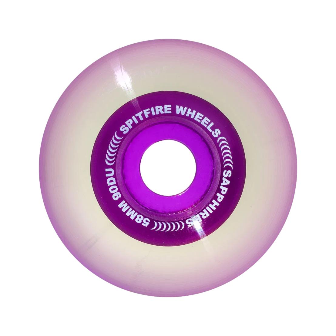 SF 90D Sapphire Clear/Purple 58mm Wheels - Venue Skateboards