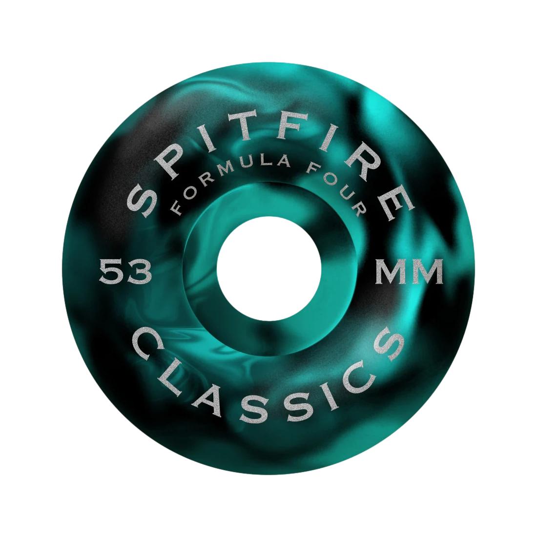 SF F499 Floral Teal/Black Classic Swirl 53mm Wheels - Venue Skateboards