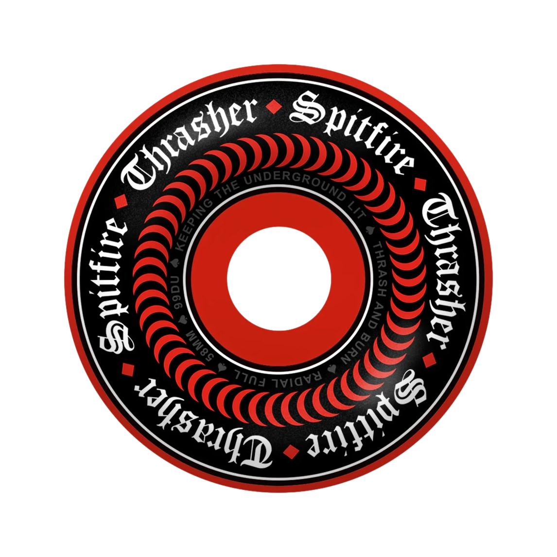 SF X Thrasher F499 Radial Full Oath Red 58mm Wheels - Venue Skateboards