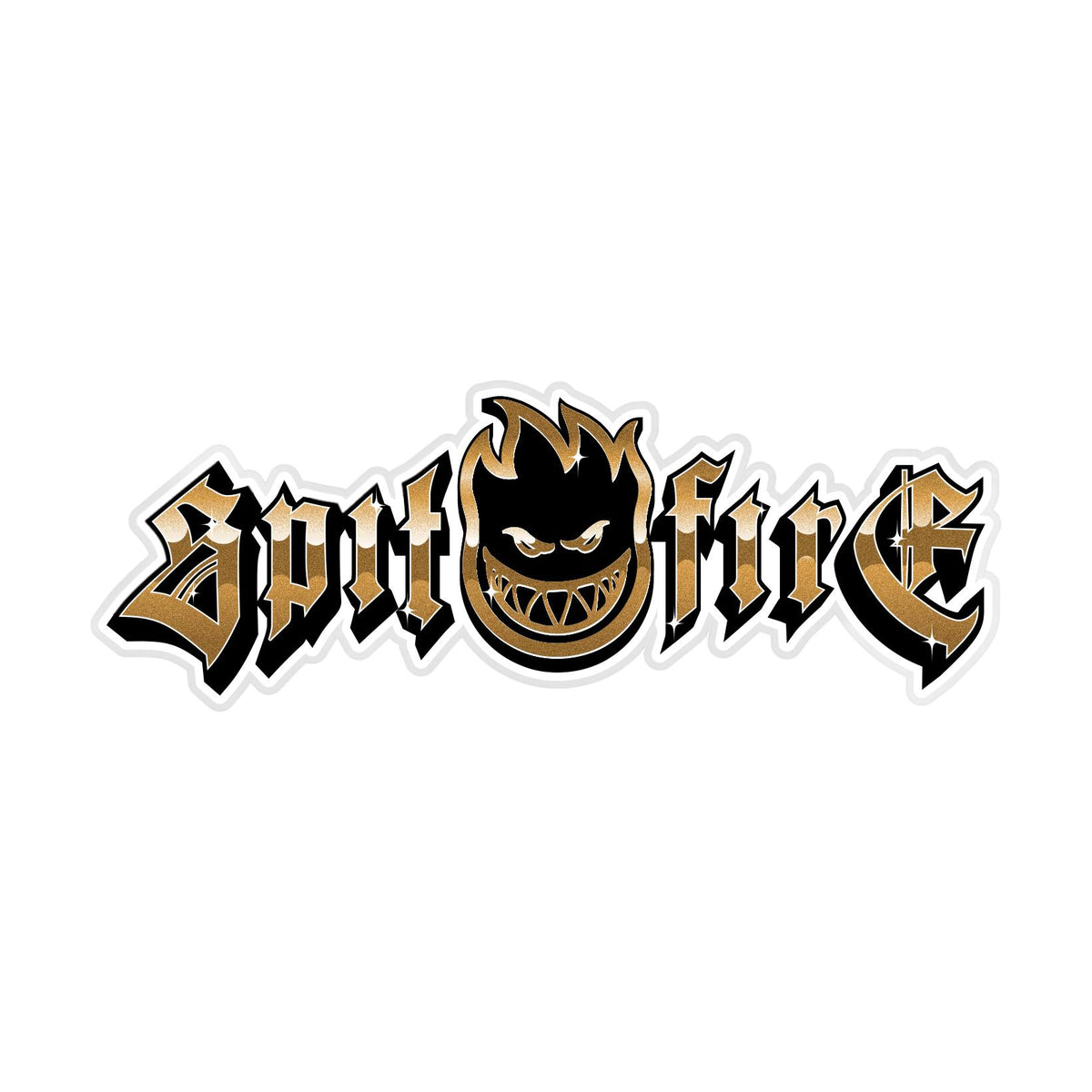 Spitfire Gold Chrome Sticker - Venue Skateboards