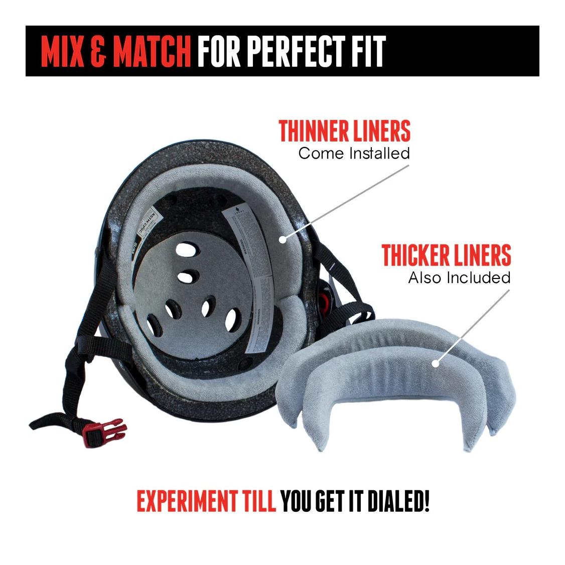Triple 8 Certified Sweatsaver Helmet Perfect Fit - Venue Skateboards