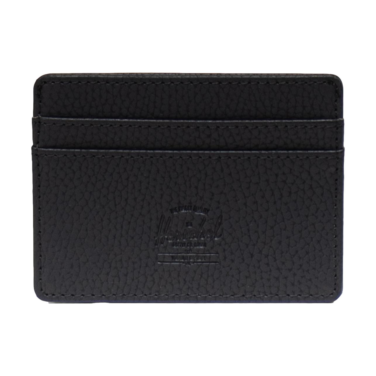 Herschel Charlie Cardholder Vegan Leather Black - Venue Skateboards