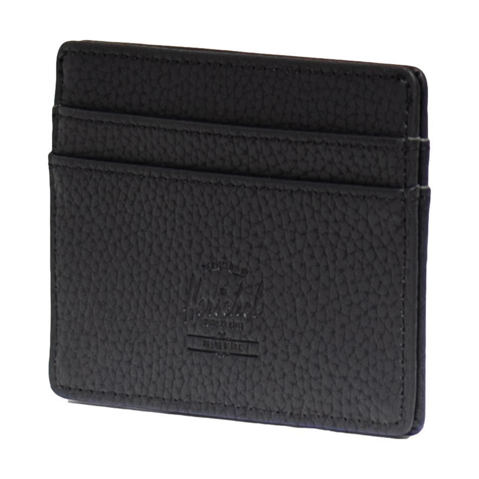 Herschel Charlie Cardholder Vegan Leather Black - Venue Skateboards
