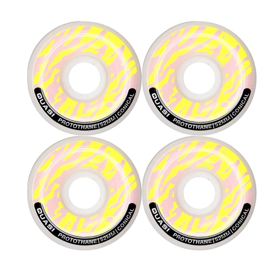 Quasi Protothane Conical Wheels 52mm 83B White/Yellow