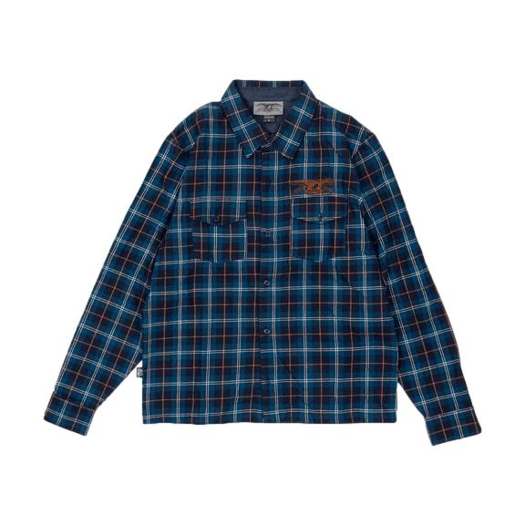 Anti Hero Basic Eagle Flannel Navy Plaid - Venue Skateboards