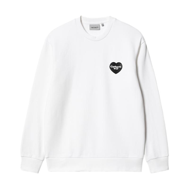 Carhartt WIP Heart Bandana Sweatshirt White/Black - Venue Skateboards