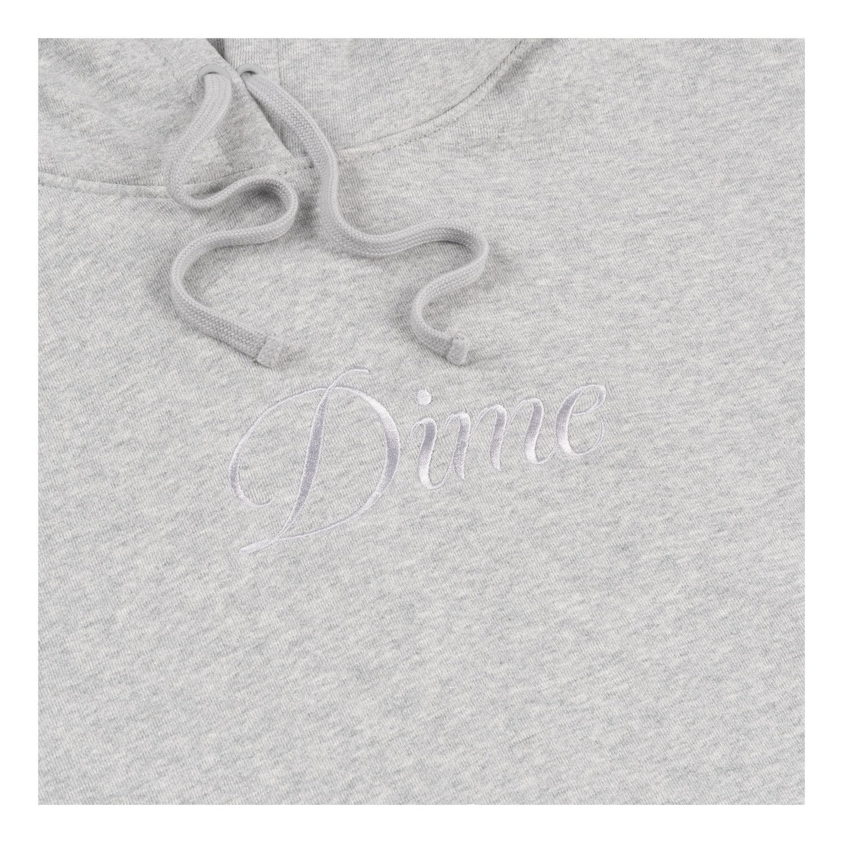 Dime Cursive Logo Hood Heather Grey - Venue Skateboards