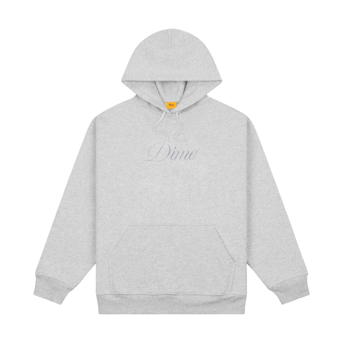 Dime Cursive Logo Hood Heather Grey - Venue Skateboards