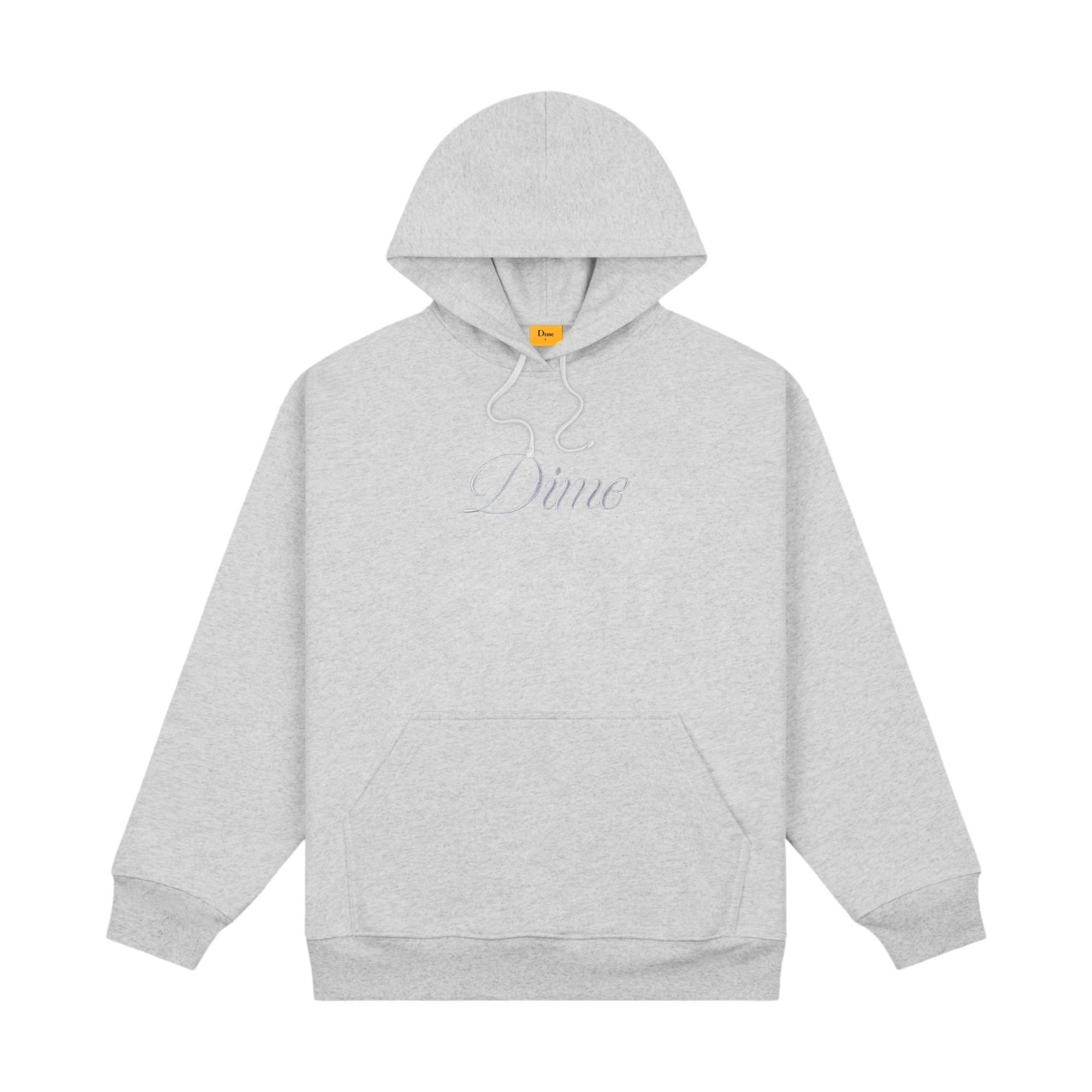 Dime Cursive Logo Hood Heather Grey - Venue Skateboards