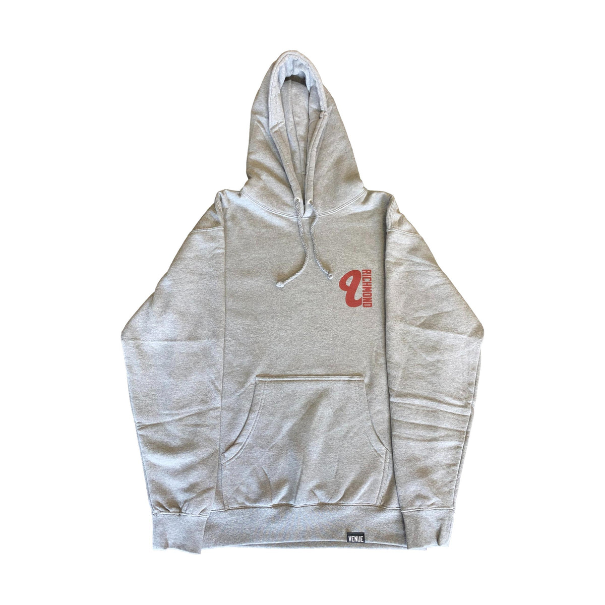 Venue Heavy Hooded Sweatshirt Grey w/Red