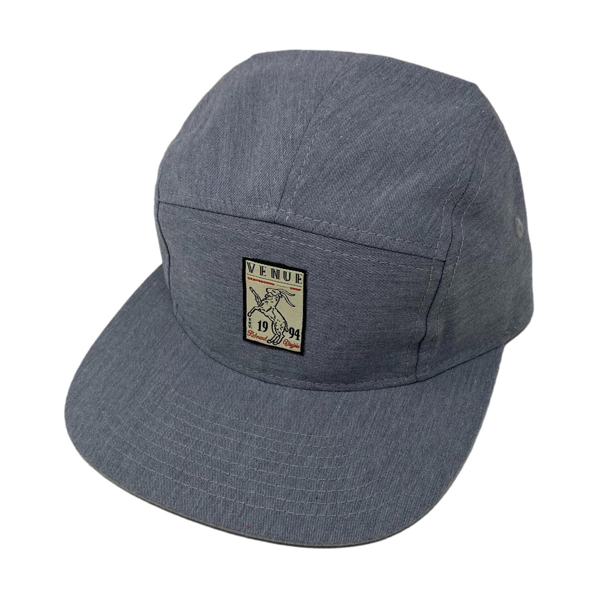 Venue Goat Label 5-Panel Hat Heather Grey - Venue Skateboards