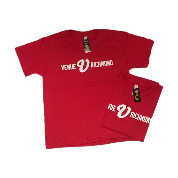 Venue Skateboards Bar Logo Youth T-Shirt Red