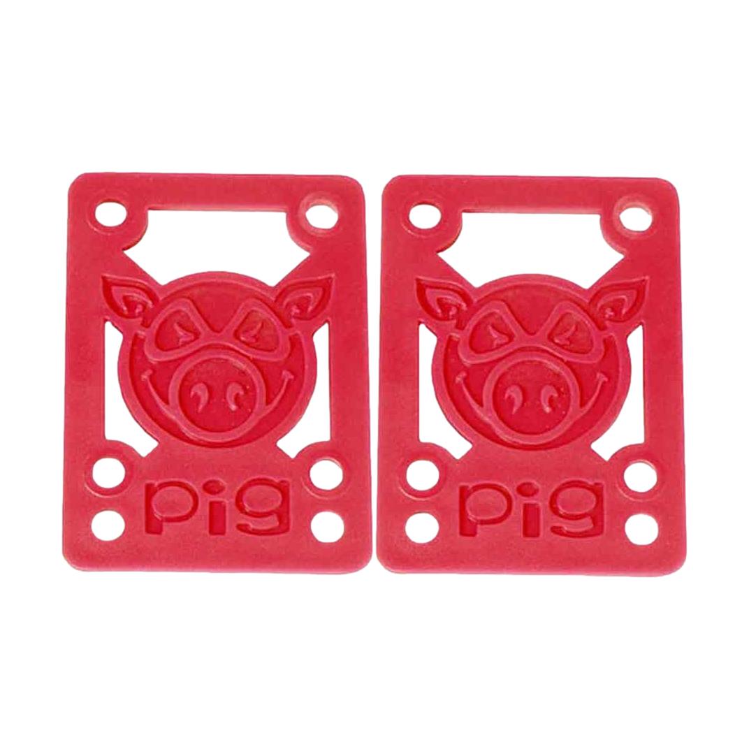Pig Piles 1/8 Hard Risers Red - Venue Skateboards