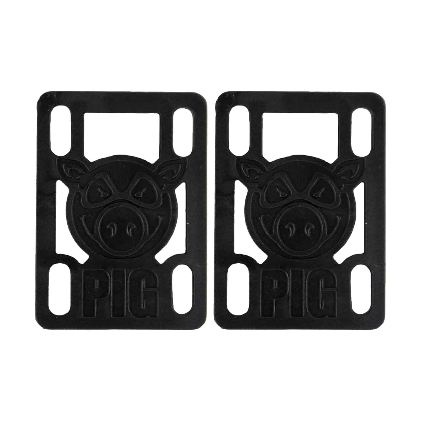 Pig Riles 1/8 Hard Risers Black - Venue Skateboards