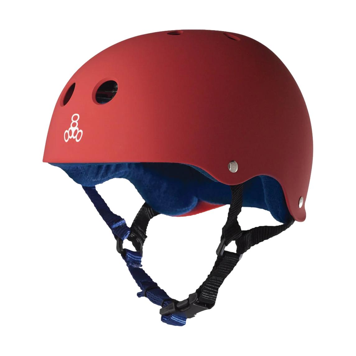 Triple 8 Sweatsaver Helmet Rubber Red/Blue - Venue Skateboards