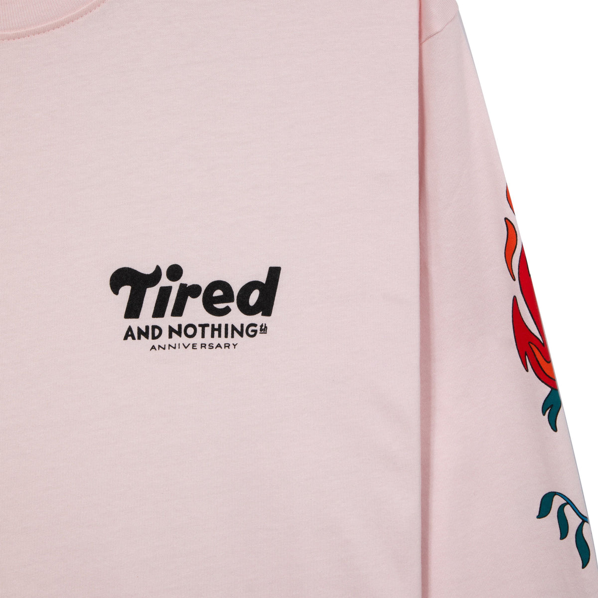Tired Nothingth Long Sleeve T-Shirt Pink - Venue Skateboards