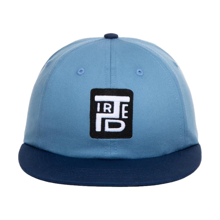 Tired Stamp 2 Tone 6 Panel Cap Light Blue/Navy - Venue Skateboards