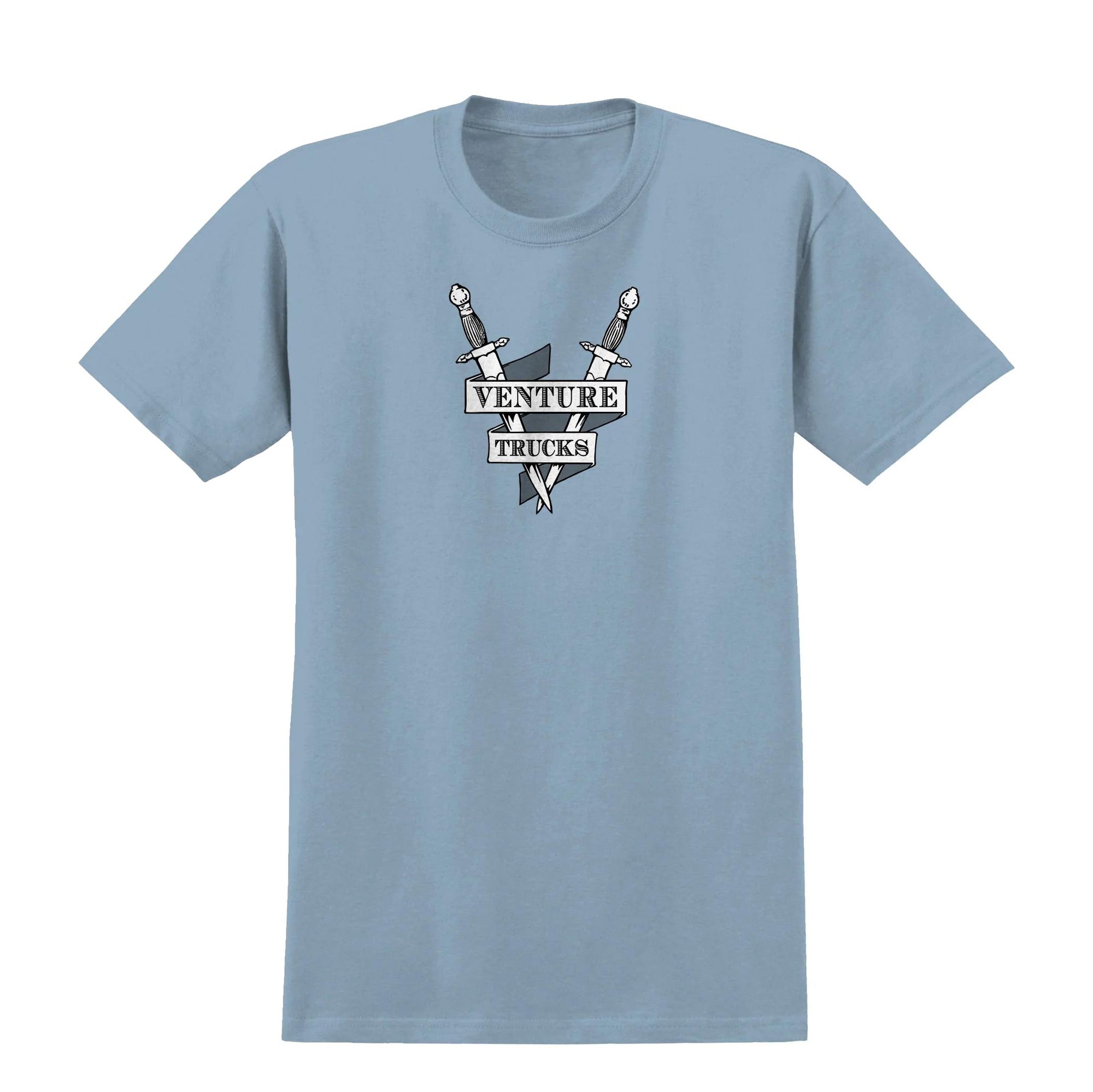 Venture Crest T-Shirt Lt. Blue - Venue Skateboards