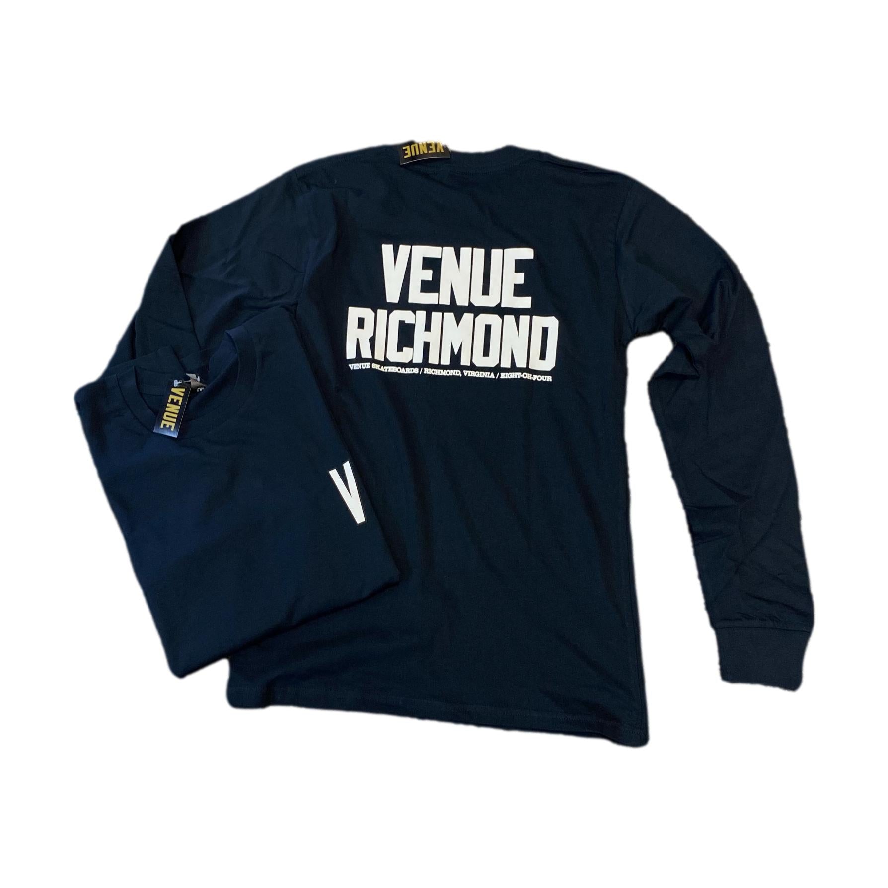 Venue "Venue Richmond" Longsleeve T-Shirt Navy - Venue Skateboards