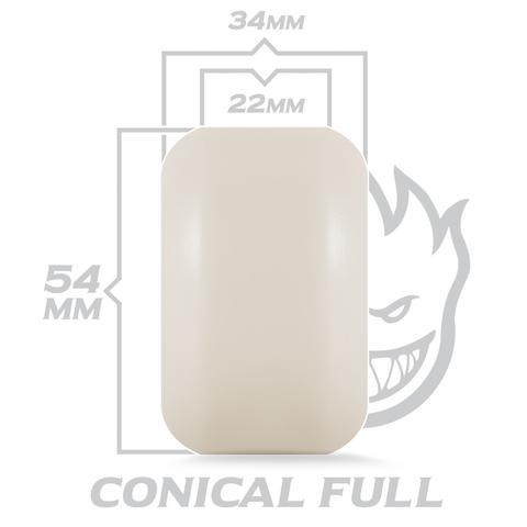 Spitfire F4 101a Conical Full 54mm White Red - Venue Skateboards