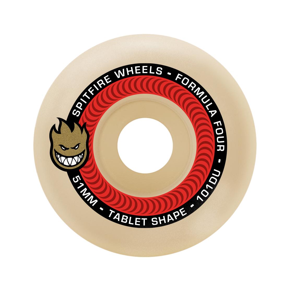 Spitfire F4 101a Tablets 52mm Natural/Red - Venue Skateboards